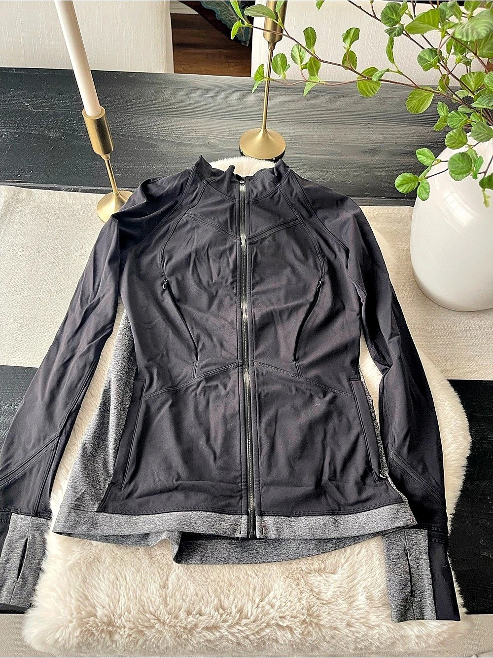 Lululemon Hooded Define Jacket Women's Black & Gray sz 8 womens